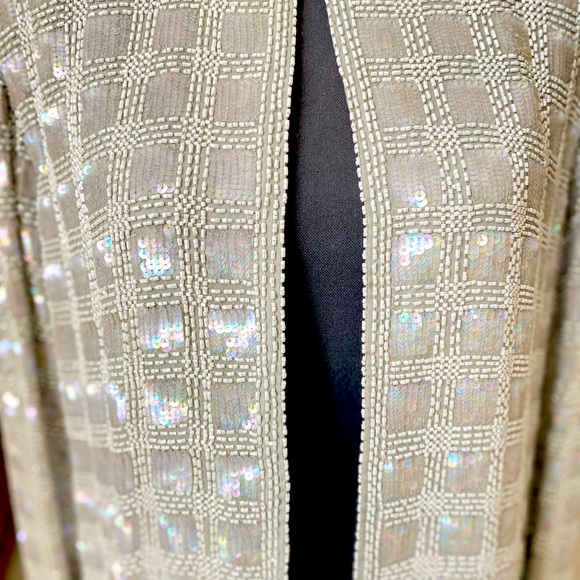 Vintage Stunning Evening Sequin Jacket Cardigan - Picture 5 of 8